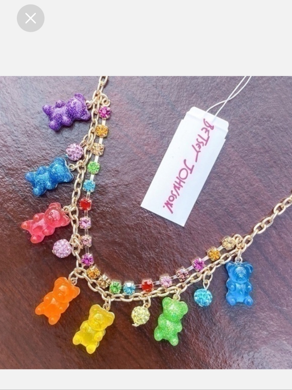 ✨️NWT STATEMENT/ COLLECTIABLE BETSEY JOHNSON GUMMY BEARS NECKLACE ✨️🐻‍❄️